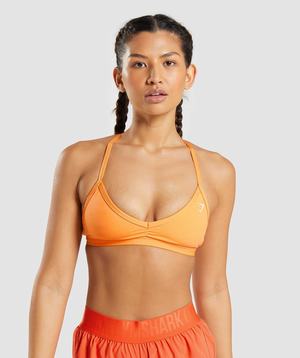 Apricot Orange Gymshark Minimal Women's Sports Bra | CALWRK341