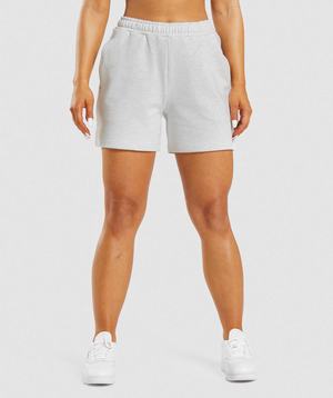 Beige Gymshark Rest Day Sweats Women's Shorts | OXYERD857