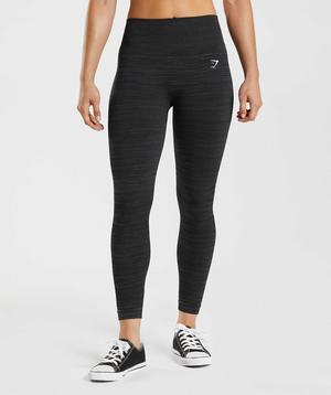 Black / Grey Gymshark Adapt Marl Seamless Women's Leggings | ESVIFY374