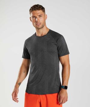 Black / Grey Gymshark Apex Men's T Shirts | LASZQV375