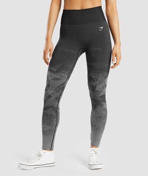 Black Gymshark Adapt Ombre Seamless Women's Leggings | FMXJQP146