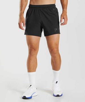 Black Gymshark Apex 5" Perform Men's Shorts | PVEYZJ345