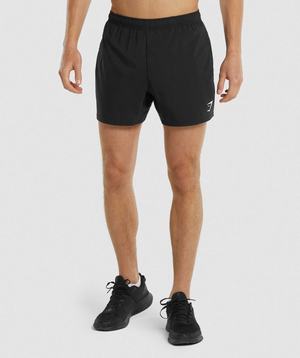 Black Gymshark Arrival 5" Men's Shorts | EAWLXF694