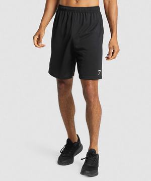 Black Gymshark Arrival Knitted Men's Shorts | KZBOQV592