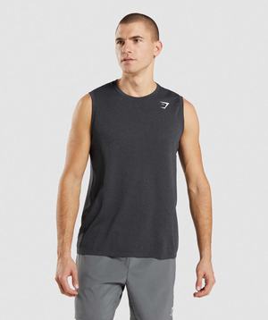 Black Gymshark Arrival Seamless Men's Tanks | YXOGDC946