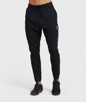 Black Gymshark Critical Zip Men's Jogger | SUZCAJ265