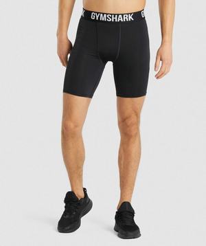 Black Gymshark Element Baselayer Men's Shorts | GURWJF915