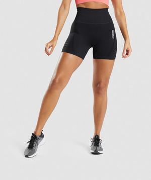 Black Gymshark Energy Seamless Women's Shorts | VBXDKP910