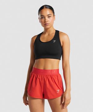 Black Gymshark Essential Racer Back Women's Sports Bra | NCLADX958