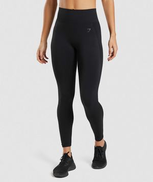 Black Gymshark Flex High Waisted Women's Leggings | CMAFON942