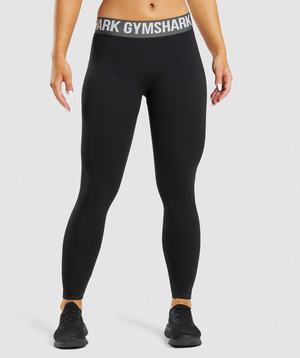 Black Gymshark Flex Low Rise Women's Leggings | BCFRES594