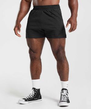 Black Gymshark Power 5" Short Men's Shorts | VMPONC023