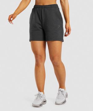 Black Gymshark Rest Day Sweats Women's Shorts | HJUVEF423