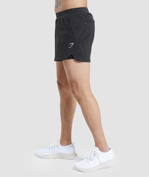 Black Gymshark Speed Evolve 3" 2 In 1 Men's Shorts | JLHPZG452