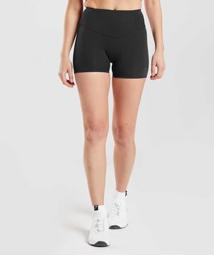 Black Gymshark Studio Women's Shorts | UMETOA859