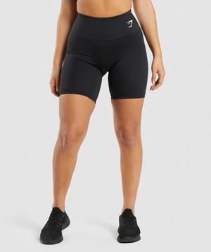 Black Gymshark Training Cycling Women's Shorts | BWVLUI398