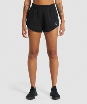 Black Gymshark Training Sweat Women's Shorts | GLPTQO324