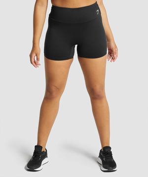 Black Gymshark Training Women's Shorts | BKXFWE261