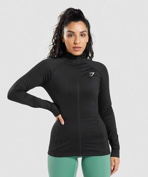 Black Gymshark Training Women's Hoodie | IRYQKS627