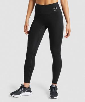 Black Gymshark Training Women's Leggings | MWDLYU279