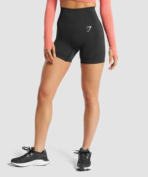 Black Gymshark Vital Seamless 2.0 Women's Shorts | EJDUIK543