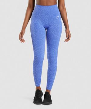 Blue Gymshark Adapt Animal Seamless Women's Leggings | JVANKB638