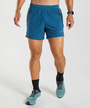 Blue Gymshark Apex 5" Perform Men's Shorts | XUEMYA902