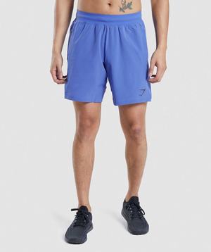 Blue Gymshark Apex 8" Function Men's Shorts | QMYTRN409