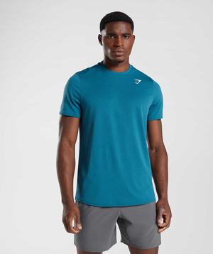 Blue Gymshark Arrival Men's T Shirts | DVWHZS130