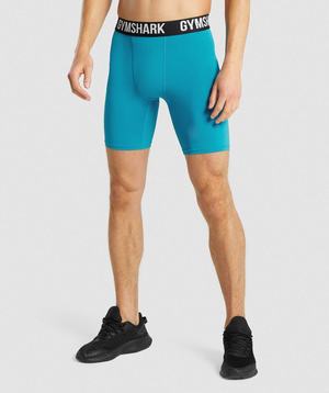 Blue Gymshark Element Baselayer Men's Shorts | LKOBXS870