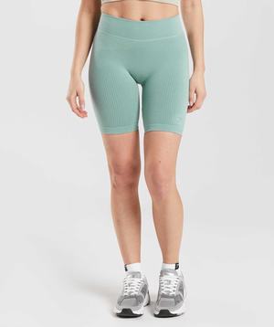 Blue Gymshark Pause Seamless Cycling Women's Shorts | ZQDVJX617