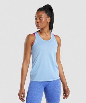 Blue Gymshark Training Women's Tanks | KZOCDX820