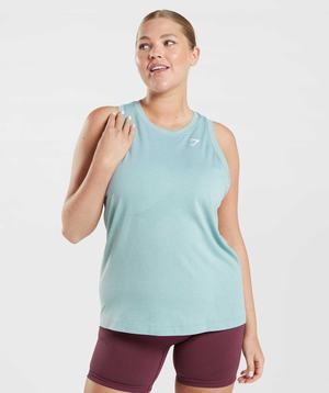 Blue Gymshark Vital Seamless 2.0 Light Women's Tanks | RVTOCU285