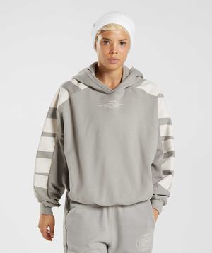 Brown Gymshark GS10 Year Women's Hoodie | QPGMOL018