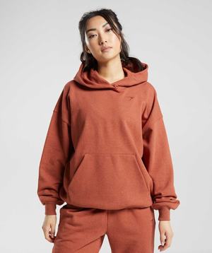 Brown Gymshark Rest Day Sweats Women's Hoodie | NJWUIL489