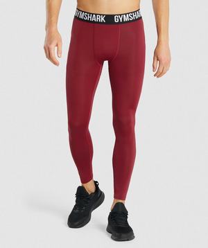 Burgundy Gymshark Element Baselayer Men's Shorts | BGOQYR786