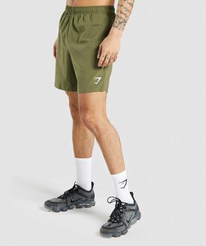 Dark Green Gymshark Arrival Men's Shorts | ZJWXRU126