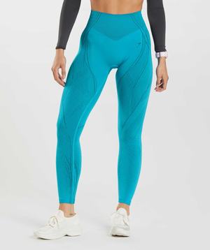 Dark Grey Blue / Blue Gymshark Apex Seamless Women's Leggings | CJNOUQ713