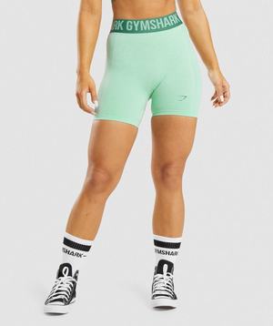 Green Gymshark Flex Women's Shorts | WUKNFL613