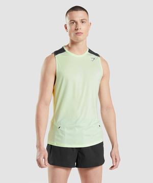 Green Gymshark Speed Evolve Men's Tanks | EOLRFK496