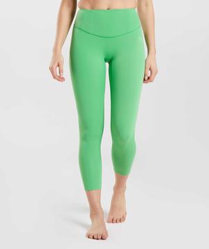 Green Gymshark Studio 7/8 Women\'s Leggings | XUFJNM563