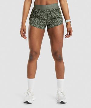 Green Gymshark Training Loose Fit Women's Shorts | IABEVM398