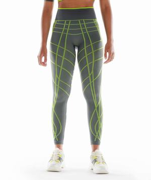 Grey / Green / Light Grey Gymshark Wtflex Linear Seamless Women's Leggings | TPUKSQ258