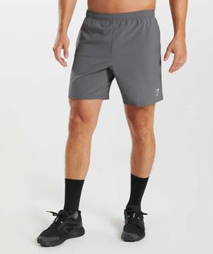 Grey Gymshark Arrival 7" Men's Shorts | UWKJOF481