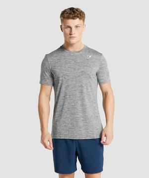 Grey Gymshark Arrival Marl Men's T Shirts | VGFPUD415