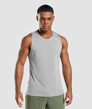 Grey Gymshark Arrival Men's Tanks | BCAFOK839