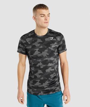 Grey Gymshark Arrival Men's T Shirts | EDQPIG847