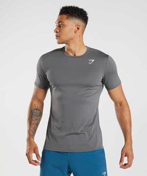 Grey Gymshark Arrival Men's T Shirts | RPLBVA085