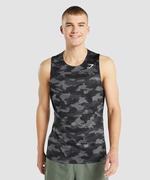 Grey Gymshark Arrival Men's Tanks | SUNKPG785