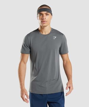 Grey Gymshark Arrival Men's T Shirts | YRPVKW431